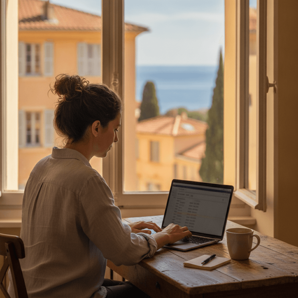 Artisan niçois consultant un devis pour la création de son site internet à Nice